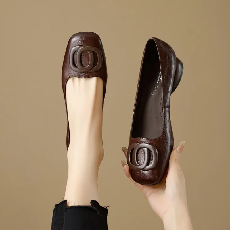 Womens Heels - 프랑스 스타일 여성 펌프스 가죽 신발