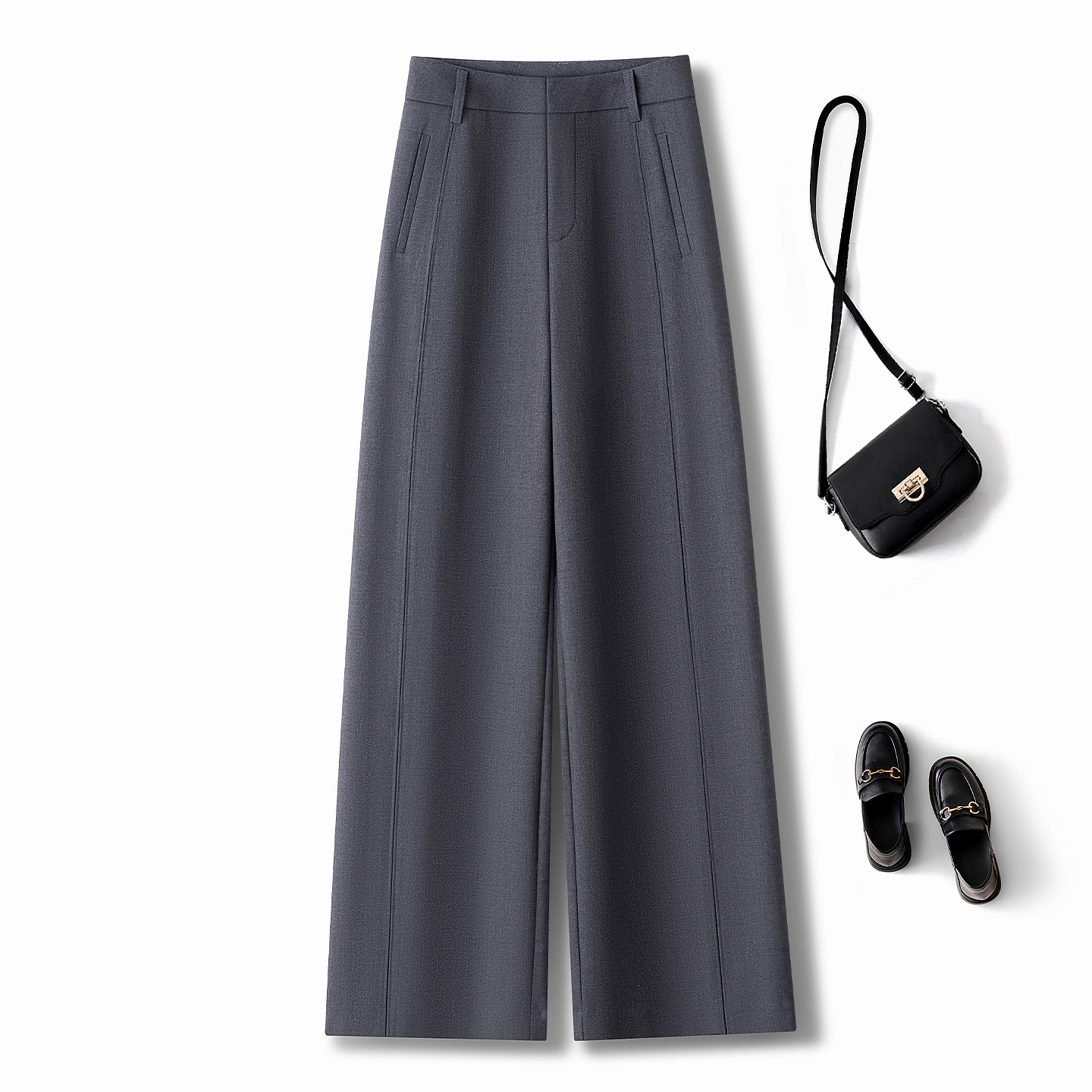 여성용 와이드 레그 팬츠, 하이웨이스트, 스트레이트 핏 - Tailored Trouser Wide 리뷰 및 가격